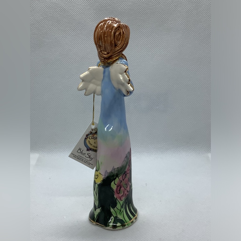 Blue Sky Clay Works Heather Goldminc Praying Angel Hand Painted Ceramic 2002 NIB - Picture 4 of 10